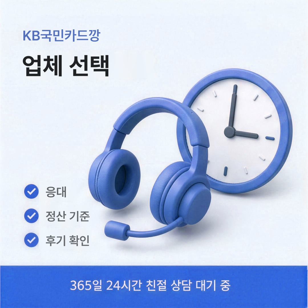 다음머니 KB국민카드깡 업체 선택 안내